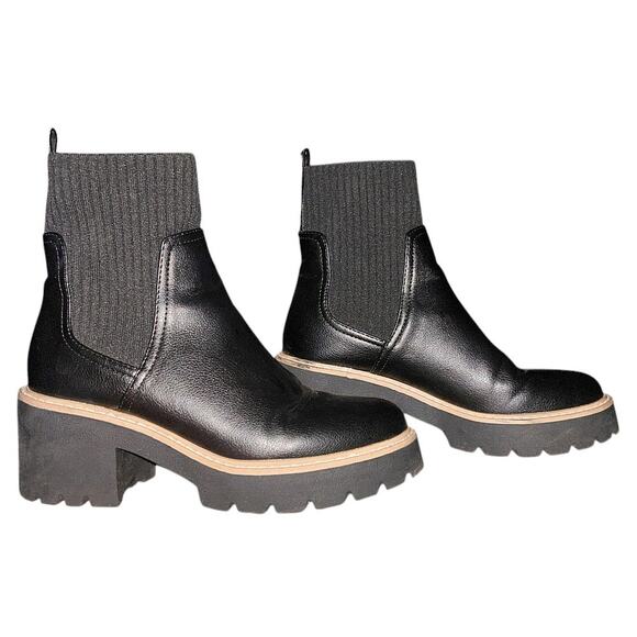 Dolce Vita Black Trooper Ankle Boots Women's 7 - Picture 1 of 7